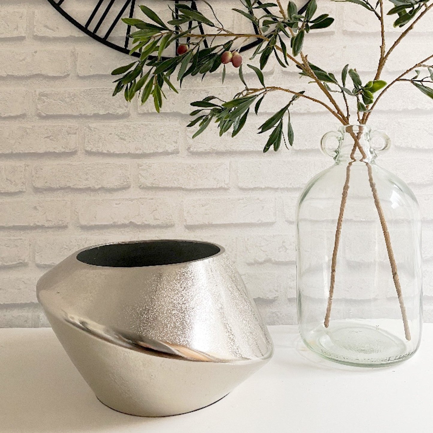 Modern Silver Plant Holder